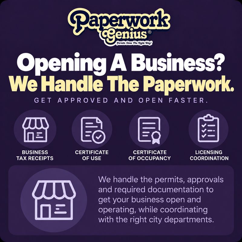 Opening a business? We handle the paperwork.